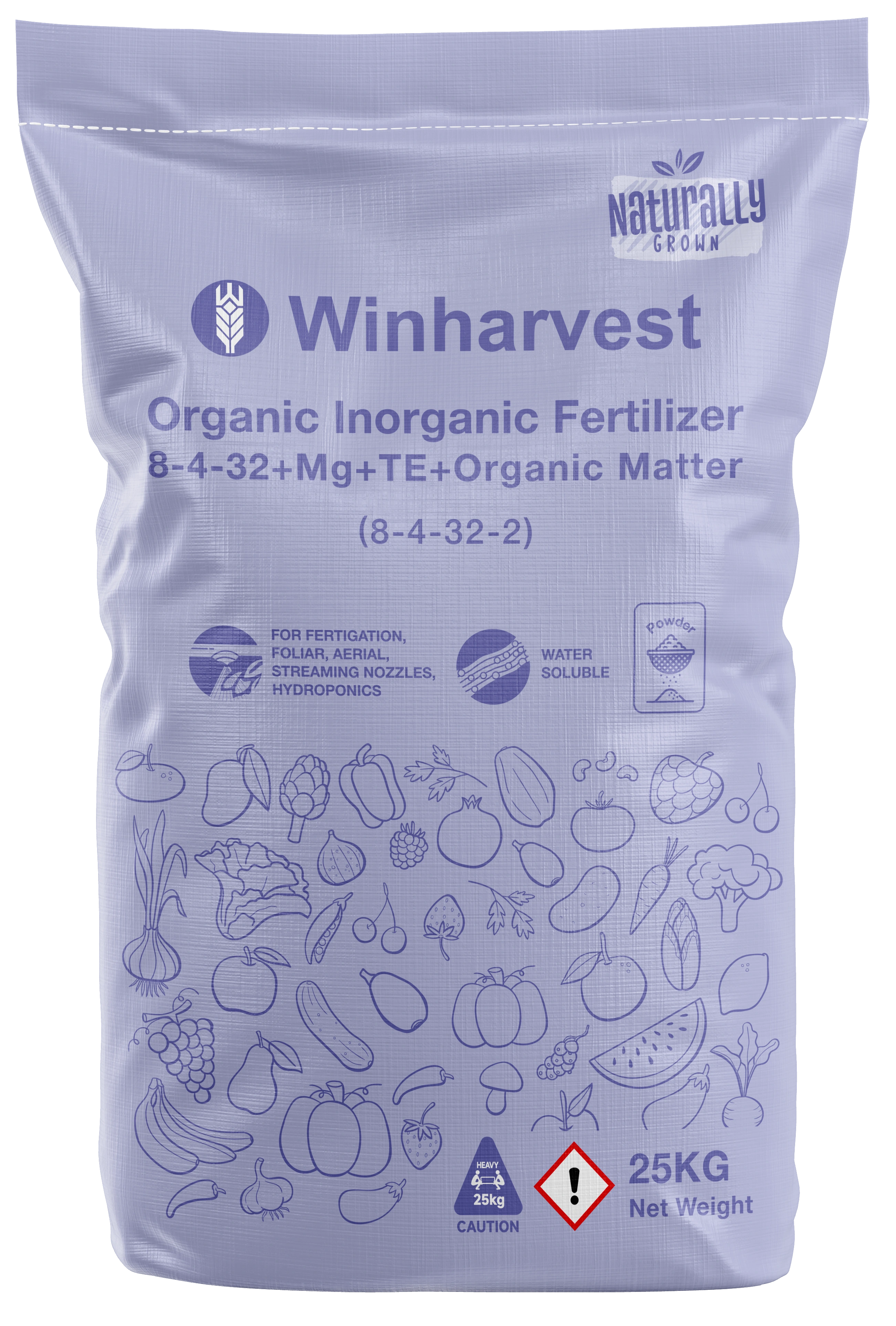 WinHarvest NPK 8-4-32+1.8Mg+3S+TE (Soluble) approved product packaging